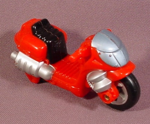 Fisher Price 1997 Red Motorcycle With Black Seat & Tires, 3 1/2" L