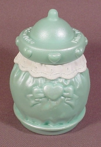 Fisher Price Mint Green Fancy Baby Doll Bottle Lace Trim & Heart De