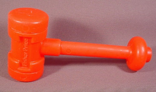 Fisher Price Red Plastic Hammer, 2036 72036 Tap 'N Turn Bench, 7" L