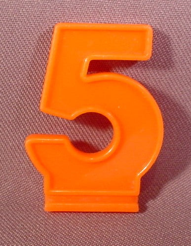 Fisher Price Orange Number "5" Slide In Accessory, 2152 Create-A-Ca