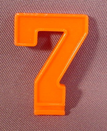 Fisher Price Orange Number "7" Slide In Accessory, 2152 Create-A-Ca