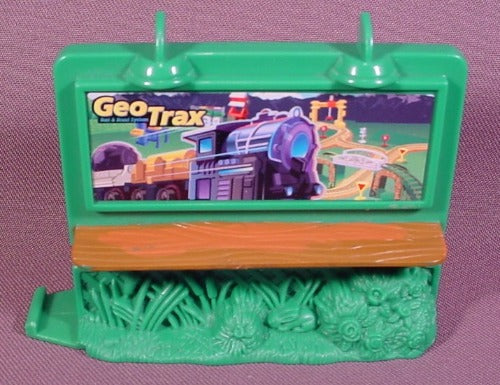 Fisher Price Geotrax Billboard Sign, 3 1/8" Tall, 3 1/2" Wide