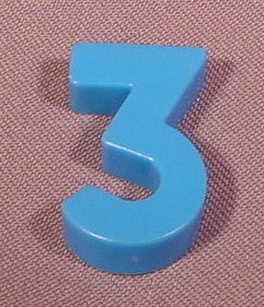 Fisher Price Magnetic Number Blue "3", #176 School Days Desk
