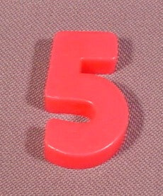 Fisher Price Magnetic Number Red "5", #176 School Days Desk