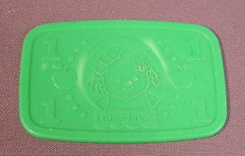 Fisher Price Green Plastic 1 Dollar Bill, 3" Long, Rounded Corners,