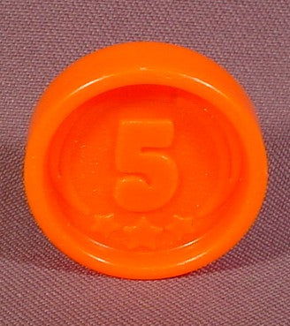 Fisher Price Orange 5 Cent Plastic Coin, 917 Little Helper Shopping