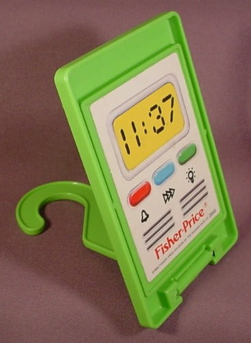 Fisher Price Pretend Green Travel Alarm Clock With Mirror, #2000 Sh
