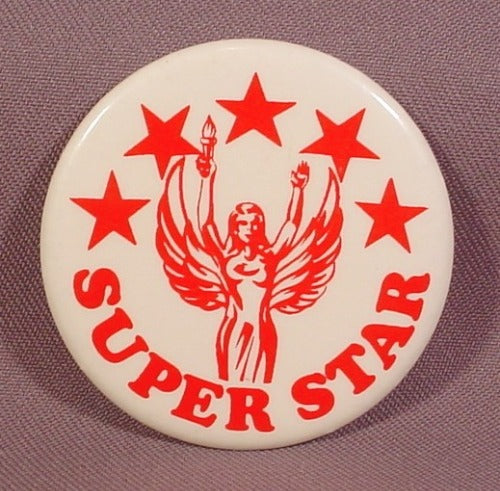 Pinback Button 2 1/4" Round, Super Star