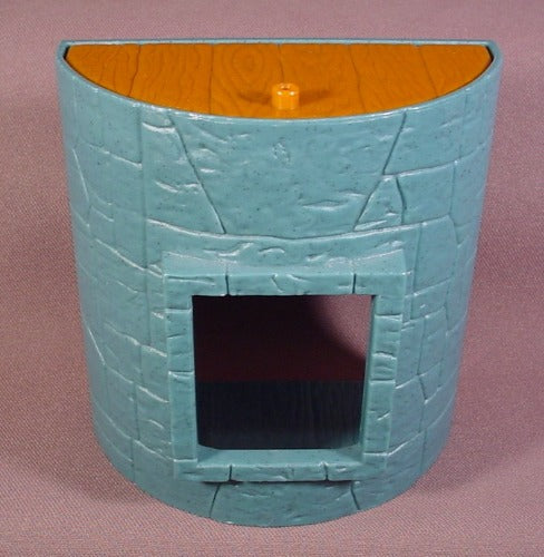 Fisher Price Imaginext Blue Stone Semi Circle Castle Wall With Wind