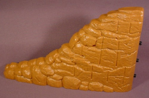 Fisher Price Imaginext Brown Stone Right Side Ramp Wall, 78330 Cons