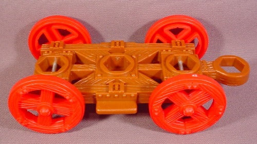 Fisher Price Imaginext Brown Wood Timber Wagon Coach Chassis, 78351