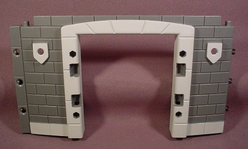 Fisher Price Imaginext Gray Brick Double Wide Wall With Double Door