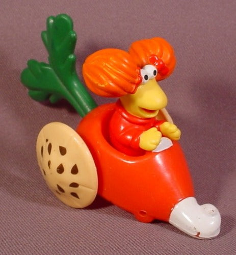 Mcdonalds 1988 Fraggle Rock Red In Red Raddish Carrot Car, 4" Long,