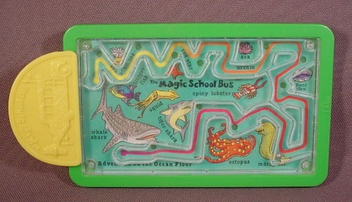 Mcdonalds 1994 Magic School Bus Undersea Adventure Game Toy, 5 3/4"