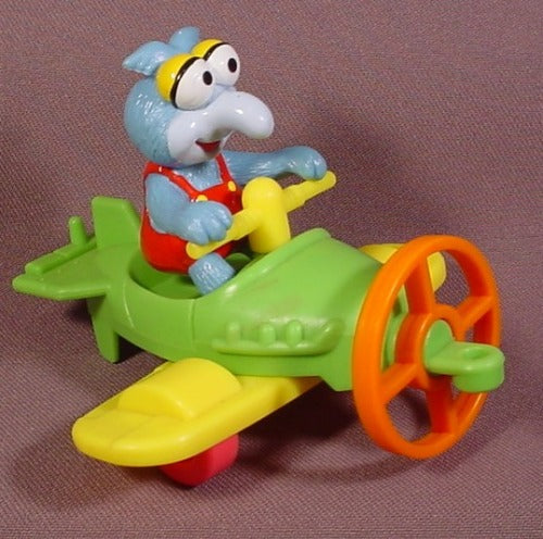 Mcdonalds 1990 Muppet Babies Gonzo PVC Figure With His 3 Part Airpl