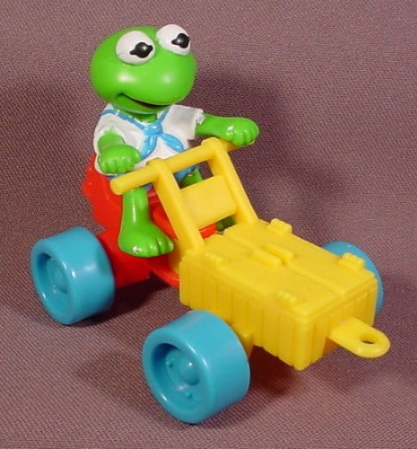 Mcdonalds 1990 Muppet Babies Kermit PVC Figure With His Soap Box Ra