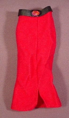 Diva Starz Fashion Doll Red Corduroy Skirt With Black Belt, 5" Tall