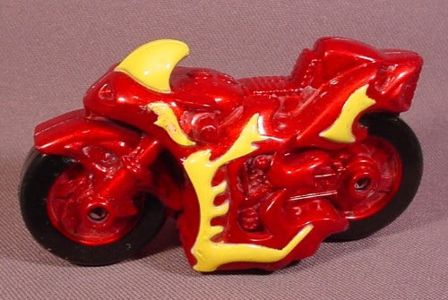 Wendy's Restaurant 1997 Sonic Cycles Red Flame Motorcycle, 3 5/8" L
