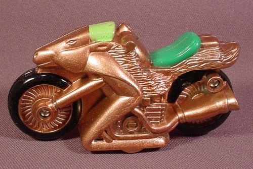 Wendy's Restaurant 1997 Sonic Cycles Gold Horse Motorcycle, 3 5/8"
