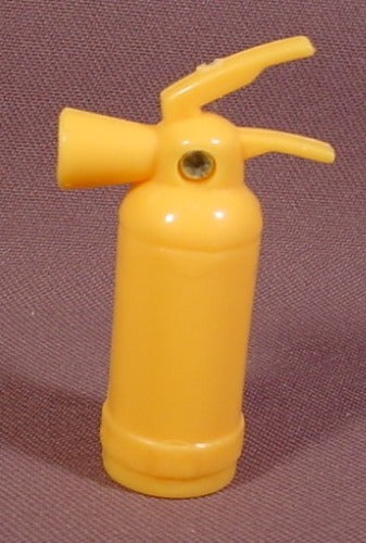 Yellow Fire Extinguisher Toy, 2 1/4" Tall, Playset Figure Accessory