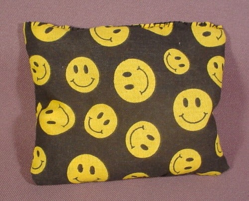 Smiley Face Beanbag Toy, 4 1/2" Long By 3 3/4" Wide