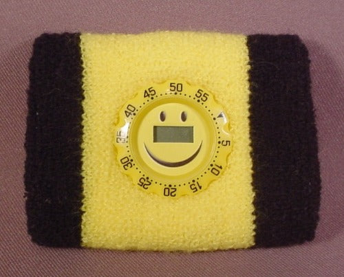 Smiley Face Wrist Sweatband With Watch Toy, Needs A New Battery
