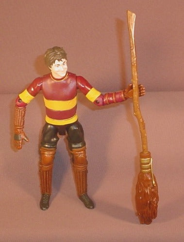 Harry Potter Quidditch Player Action Figure With Broom, 8" Tall, J