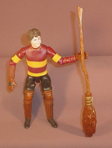 Harry Potter Quidditch  Player Action Figure With Broom, 8" Tall, J