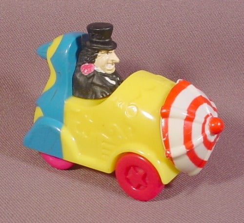 McDonalds 1991 Batman Penguin Umbrella Roto-Roadster Car, 3" Long