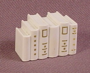Playmobil White Books With Gold Print, Victorian