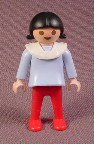 Playmobil Female Girl Child Figure In A Pale Blue Top