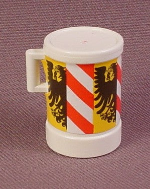 Playmobil Tall White Drum With Handle, Stickers Applied, 3482