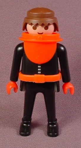 Playmobil Adult Male Diver Figure In A Black Wet Suit