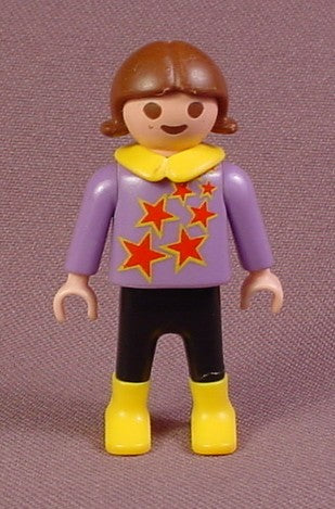 Playmobil Female Girl Child Figure In A Purple Shirt