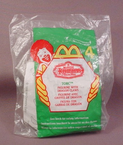 Mcdonalds 1999 Mystic Knights Torc Figure Toy Sealed In Original Ba