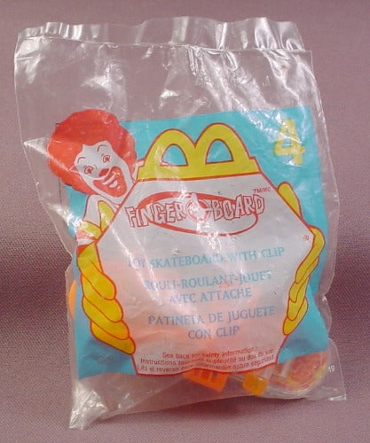 Mcdonalds 2000 Fingerboard Skateboard Toy, Sealed In Original Bag,