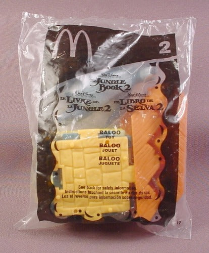 Mcdonalds 2003 Disney Jungle Book 2 Baloo & Parts Toy, Sealed, #2