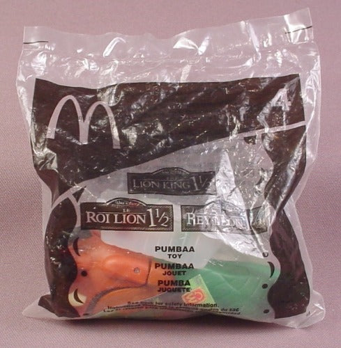 Mcdonalds 2004 Disney Lion King 1 1/2 Pumbaa Toy, Sealed In Origina