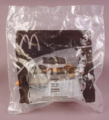 Mcdonalds 2004 Disney Lion King 1 1/2 Timon Toy, Sealed In Original