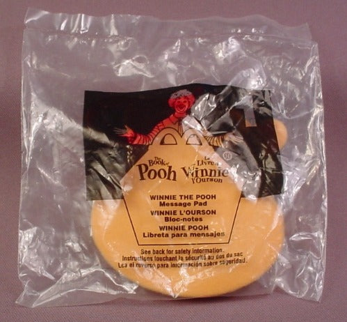 Mcdonalds 2001 Disney The Book Of Pooh Winnie Message Pad Toy, Seal