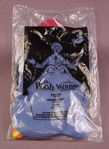 Mcdonalds 2001 Disney The Book Of Pooh Eeyore Soft Case Toy, Sealed