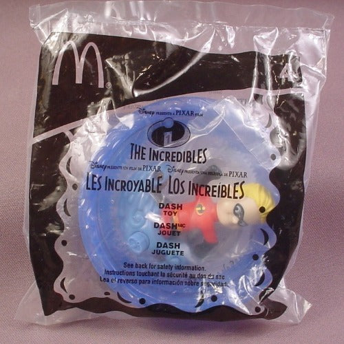 Mcdonalds 2004 Disney The Incredibles Dash Toy, Sealed In Original