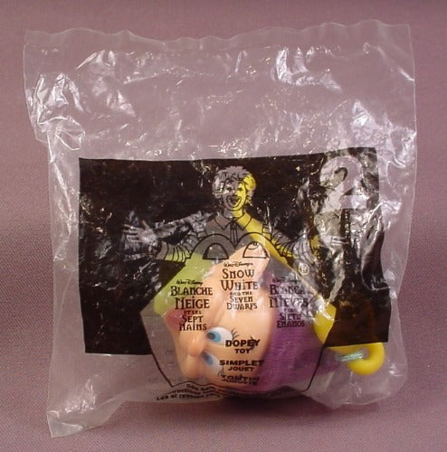 Mcdonalds 2001 Disney Snow White Dopey Toy, Sealed In Original Bag,