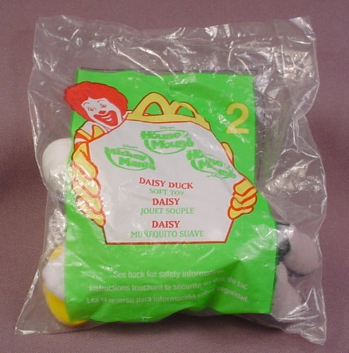 Mcdonalds 2001 Disney Mickey Mania Daisy Duck Toy, Sealed In Bag, #