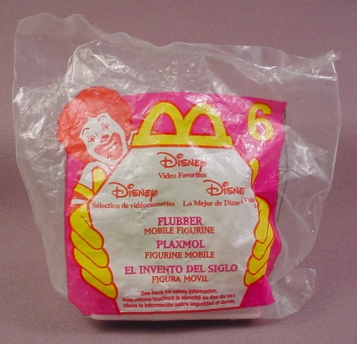 Mcdonalds 1998 Disney Video Favorites Flubber Toy, Sealed In Bag, #