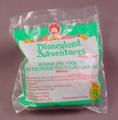 Mcdonalds 1994 Disneyland Adventures Winnie Pooh Big Thunder Mounta