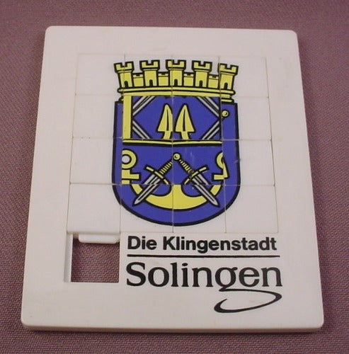 Double Sided Solingen Slide Puzzle, Die Klingenstadt, 3" By 3 1/2"