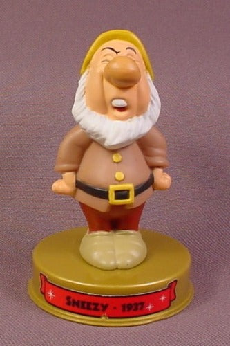 Mcdonalds Disney 100 Years Of Magic Sneezy Dwarf Figure On Base
