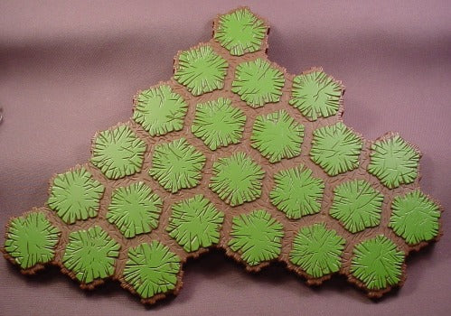 Heroscape 24 Hex Grass Terrain Tile, Hasbro, 24 Space, Light Green