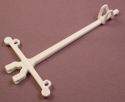 Playmobil White Wagon Pole For Double Harness, Loops At The Front